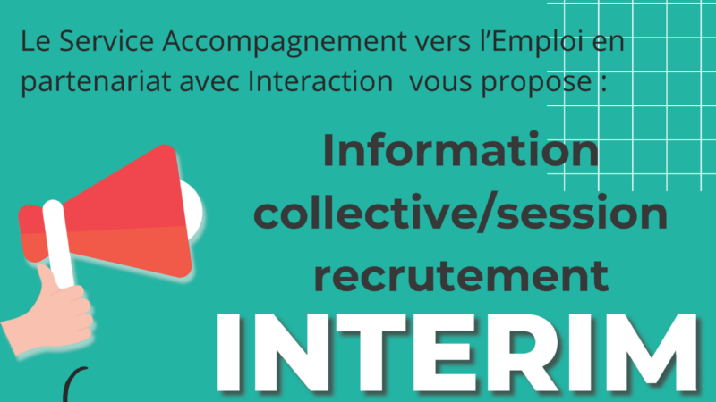 Rencontre information collective – session recrutement interim