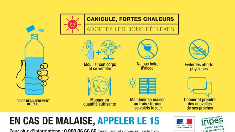 Alerte orange canicule – Adoptez les bons gestes