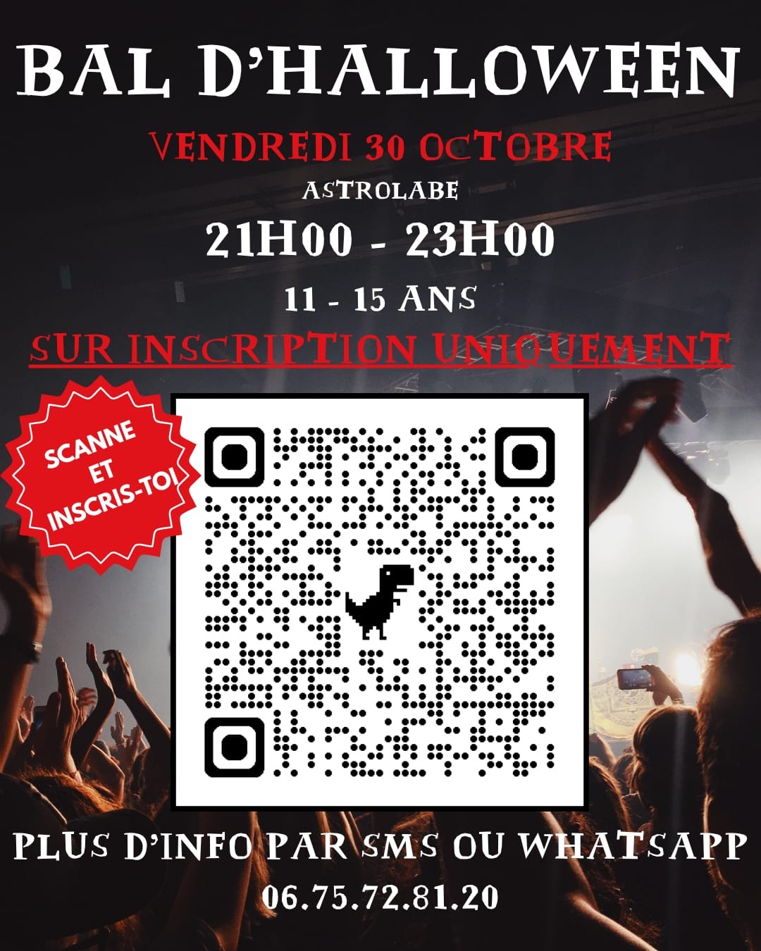 QR CODE INSCRIPTION AU BAL D'HALLOWEEN  (11-15 ans)